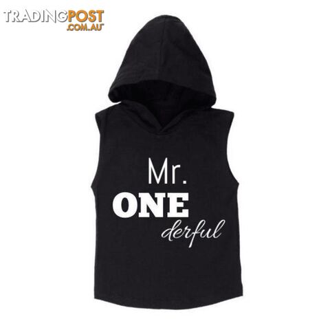 Mr ONEderful Sleeveless Hoodie | White or Black