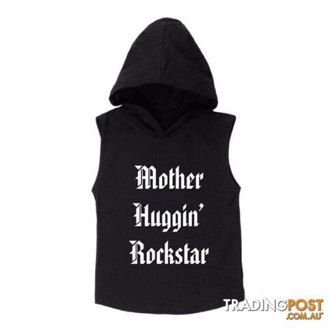 Rockstar Sleeveless Hoodie | White or Black