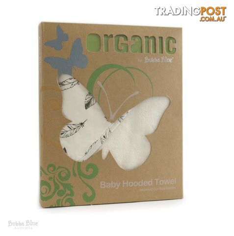 “Feathers" Organic Cotton Hooded Towel - 9338680087617
