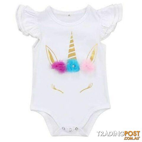 Ruffled Unicorn Romper