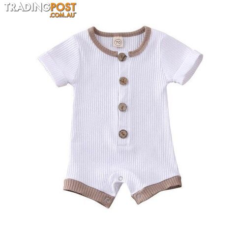 Short Sleeve Cotton Romper