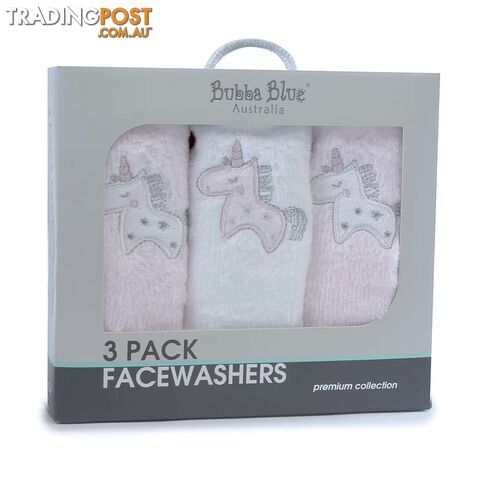 Unicorn Magic 3 Pack Face Washers