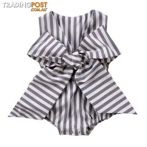 Striped Bow Romper
