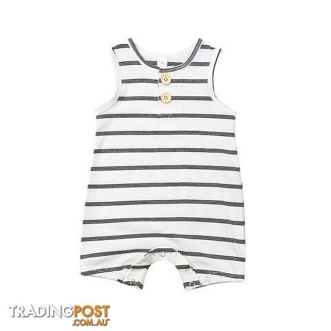Stripe Sleeveless Jumpsuit