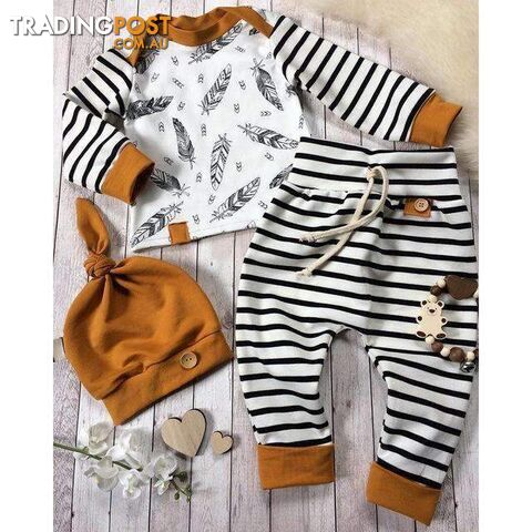 Striped Feather 3pc Set