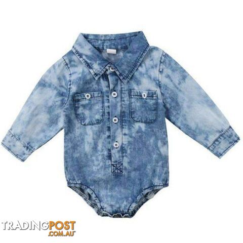 Rock Wash Denim Look Romper