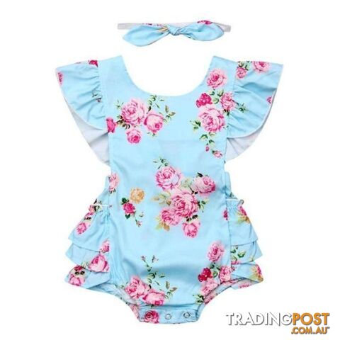 Ruffle Flower Romper