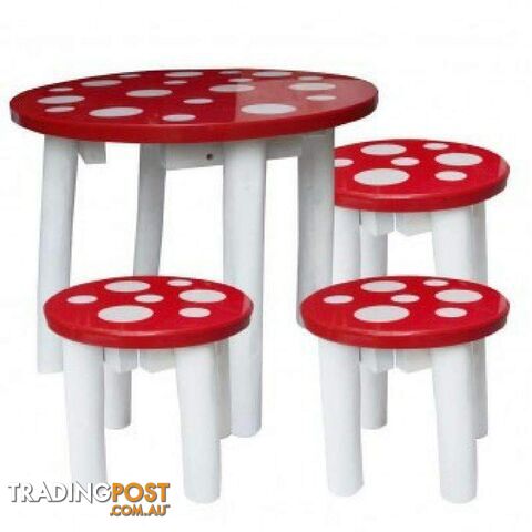 Outdoor Mushroom table and 3 stools - photo 3 of 3