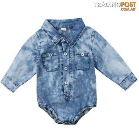 Rock Wash Denim Look Romper