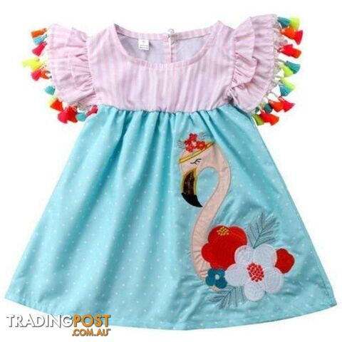 Striped Flamingo Dress