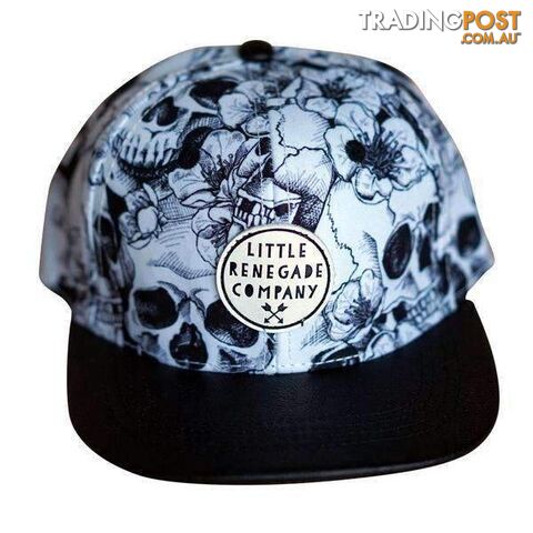 Skulls in Bloom/Black Snapback Hat