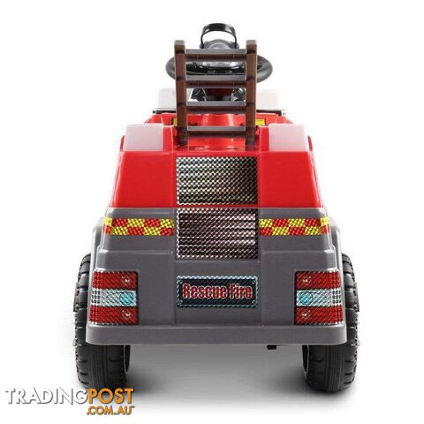 Rigo Kids Ride On Fire Truck Car - Red & Grey