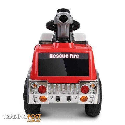 Rigo Kids Ride On Fire Truck Car - Red & Grey