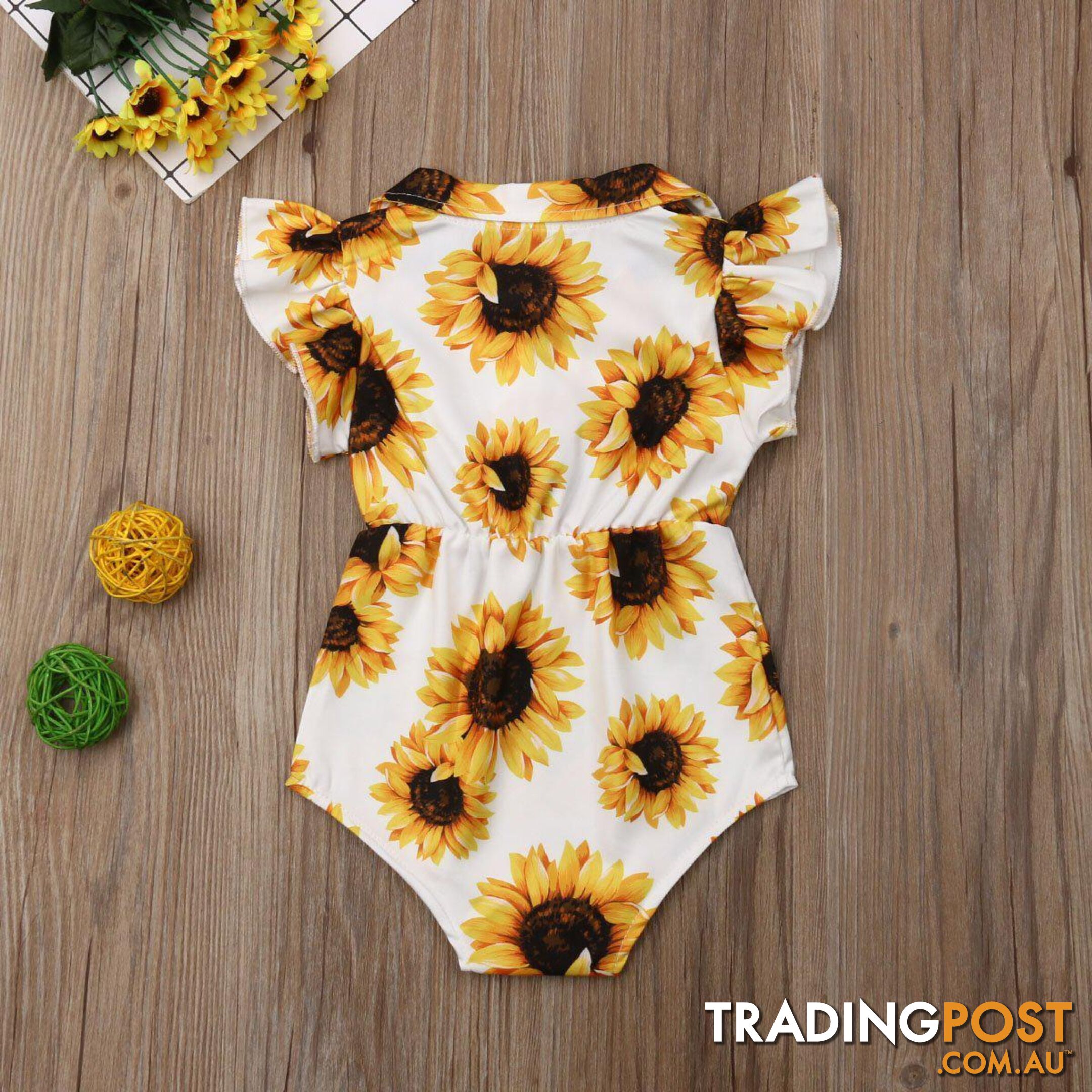 Yellow Sunflower Romper