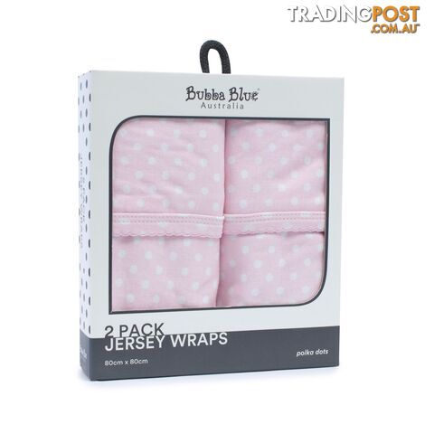 Pink Polka Dots 2pk Jersey Wraps