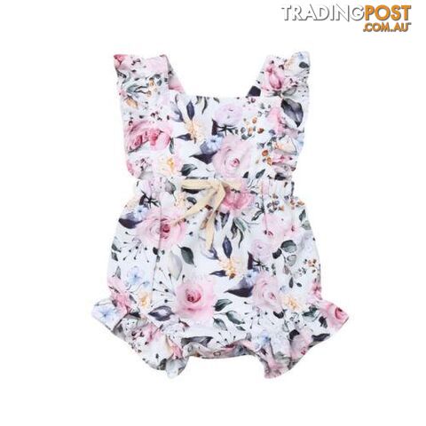 Pink Floral Romper