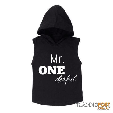 Mr ONEderful Sleeveless Hoodie | White or Black