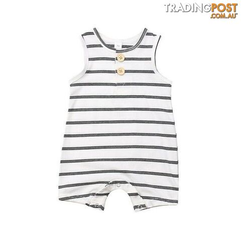 Stripe Sleeveless Jumpsuit