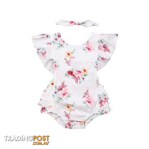 Ruffle Flower Romper