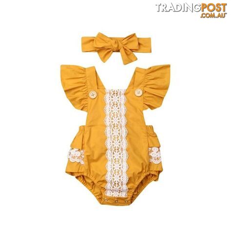 Ruffled Lace Rompers