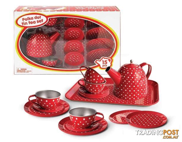 Red Polka Dot Tea Set 15pc