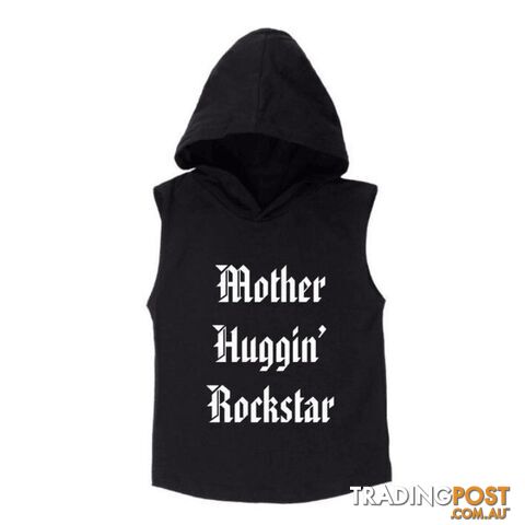 Rockstar Sleeveless Hoodie | White or Black