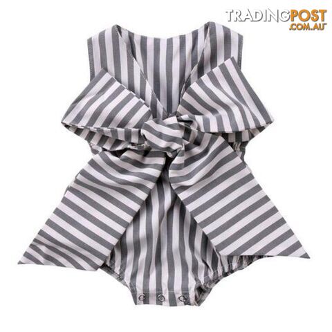 Striped Bow Romper