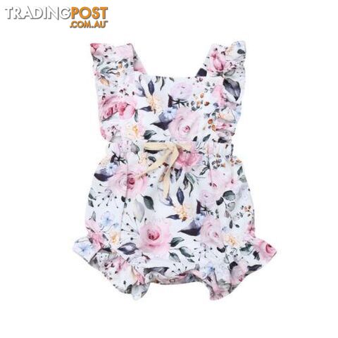 Pink Floral Romper