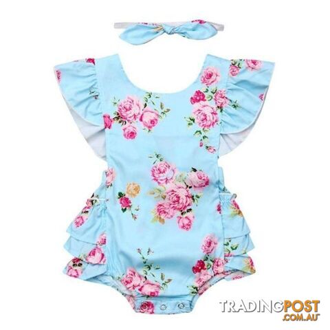 Ruffle Flower Romper