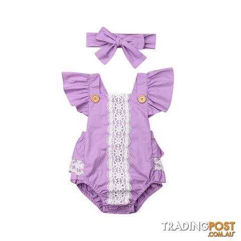 Ruffled Lace Rompers