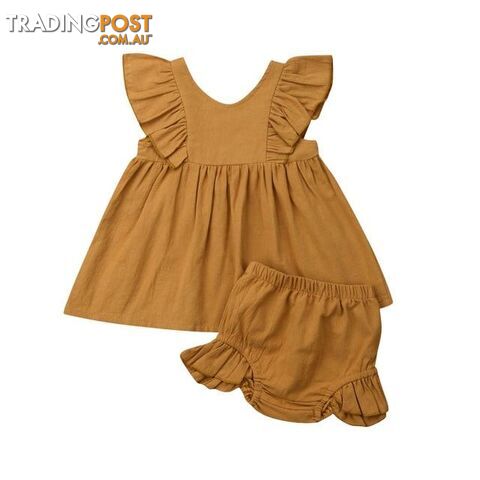 Ruffled Sleeve 2pc Set