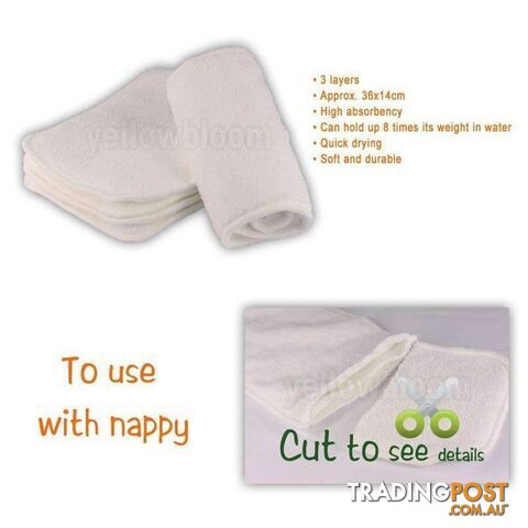 Reusable Microfiber Cloth Nappy Inserts - photo 4 of 4