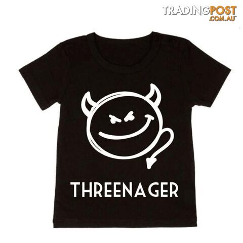 Threenager Tee | Black or White