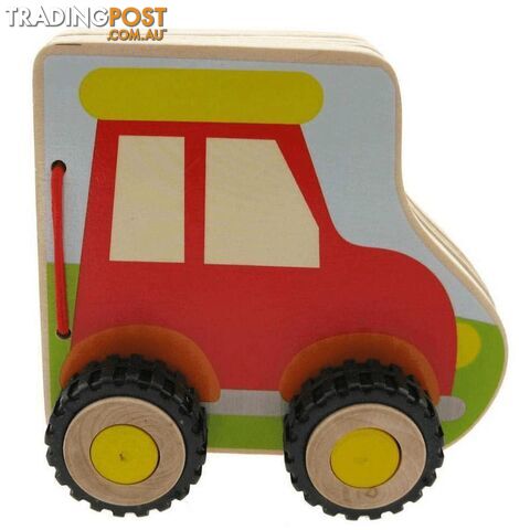 WOODEN BOOK WITH TRACTOR 5P