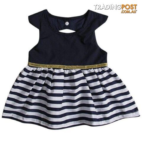 Striped Black Dress