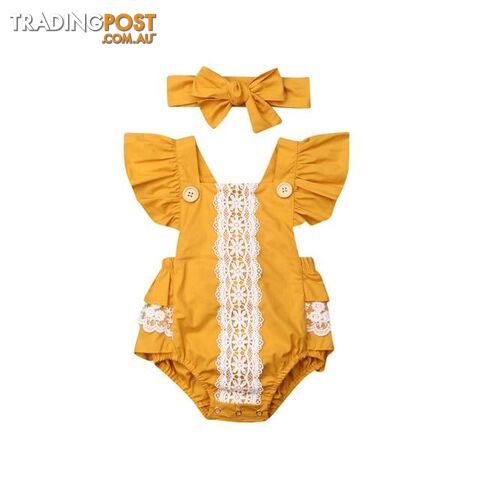 Ruffled Lace Rompers