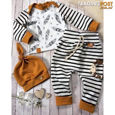 Striped Feather 3pc Set