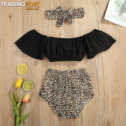 Off The Shoulder Leopard Set