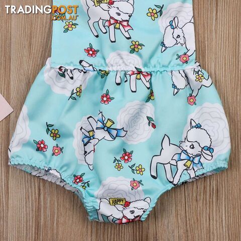 Teal Lamb Romper