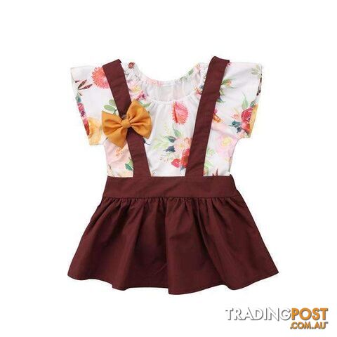 Vintage Bow Skirt Set