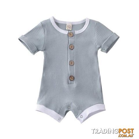 Short Sleeve Cotton Romper