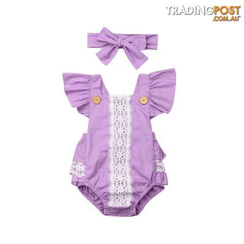 Ruffled Lace Rompers