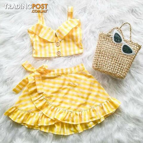 Plaid Off The Shoulder Set
