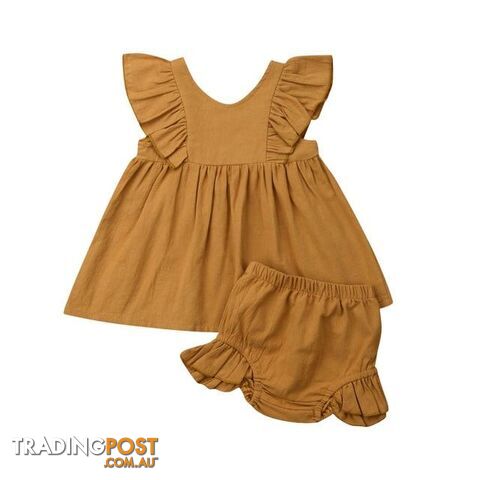Ruffled Sleeve 2pc Set