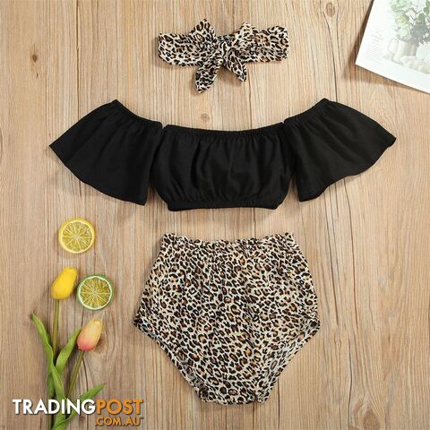 Off The Shoulder Leopard Set