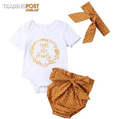 Spotted Mustard Set & Headband