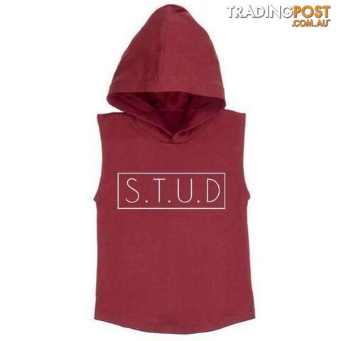 STUD SLEEVELESS HOODIE