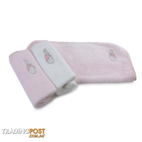 Peter Rabbit 'Hop Little Rabbit' 3 Pack Face Washers - Pink - photo 2 of 2