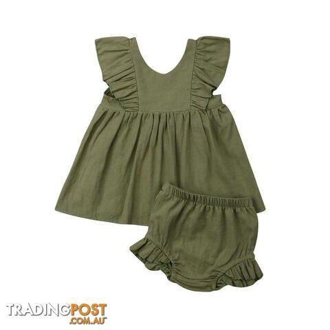 Ruffled Sleeve 2pc Set