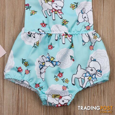 Teal Lamb Romper